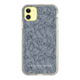Slim Protection Case［ LAGUNAMOON - FlowerPattern - Dark blue ］