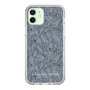 Slim Protection Case［ LAGUNAMOON - FlowerPattern - Dark blue ］