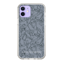 Slim Protection Case［ LAGUNAMOON - FlowerPattern - Dark blue ］