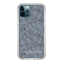 Slim Protection Case［ LAGUNAMOON - FlowerPattern - Dark blue ］