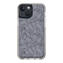 Slim Protection Case［ LAGUNAMOON - FlowerPattern - Dark blue ］