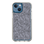 Slim Protection Case［ LAGUNAMOON - FlowerPattern - Dark blue ］