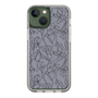 Slim Protection Case［ LAGUNAMOON - FlowerPattern - Dark blue ］