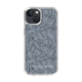 Slim Protection Case［ LAGUNAMOON - FlowerPattern - Dark blue ］