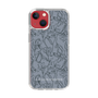 Slim Protection Case［ LAGUNAMOON - FlowerPattern - Dark blue ］