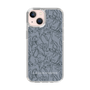Slim Protection Case［ LAGUNAMOON - FlowerPattern - Dark blue ］