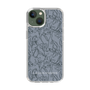 Slim Protection Case［ LAGUNAMOON - FlowerPattern - Dark blue ］