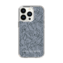 Slim Protection Case［ LAGUNAMOON - FlowerPattern - Dark blue ］