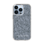 Slim Protection Case［ LAGUNAMOON - FlowerPattern - Dark blue ］