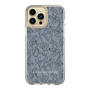Slim Protection Case［ LAGUNAMOON - FlowerPattern - Dark blue ］