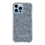 Slim Protection Case［ LAGUNAMOON - FlowerPattern - Dark blue ］