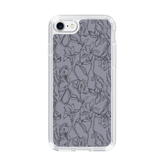 Slim Protection Case［ LAGUNAMOON - FlowerPattern - Dark blue ］
