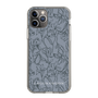 Slim Protection Case［ LAGUNAMOON - FlowerPattern - Dark blue ］