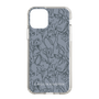 Slim Protection Case［ LAGUNAMOON - FlowerPattern - Dark blue ］