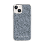 Slim Protection Case［ LAGUNAMOON - FlowerPattern - Dark blue ］