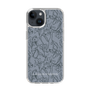 Slim Protection Case［ LAGUNAMOON - FlowerPattern - Dark blue ］