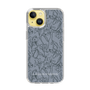 Slim Protection Case［ LAGUNAMOON - FlowerPattern - Dark blue ］