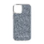 Slim Protection Case［ LAGUNAMOON - FlowerPattern - Dark blue ］
