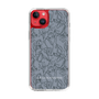 Slim Protection Case［ LAGUNAMOON - FlowerPattern - Dark blue ］