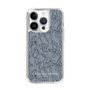 Slim Protection Case［ LAGUNAMOON - FlowerPattern - Dark blue ］