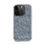 Slim Protection Case［ LAGUNAMOON - FlowerPattern - Dark blue ］