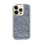 Slim Protection Case［ LAGUNAMOON - FlowerPattern - Dark blue ］