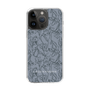 Slim Protection Case［ LAGUNAMOON - FlowerPattern - Dark blue ］