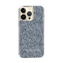 Slim Protection Case［ LAGUNAMOON - FlowerPattern - Dark blue ］