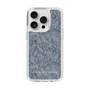 Slim Protection Case［ LAGUNAMOON - FlowerPattern - Dark blue ］