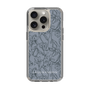Slim Protection Case［ LAGUNAMOON - FlowerPattern - Dark blue ］