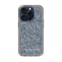 Slim Protection Case［ LAGUNAMOON - FlowerPattern - Dark blue ］