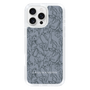 Slim Protection Case［ LAGUNAMOON - FlowerPattern - Dark blue ］