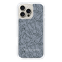 Slim Protection Case［ LAGUNAMOON - FlowerPattern - Dark blue ］