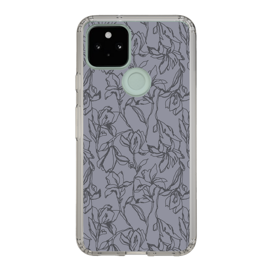 Slim Protection Case［ LAGUNAMOON - FlowerPattern - Dark blue ］