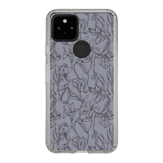 Slim Protection Case［ LAGUNAMOON - FlowerPattern - Dark blue ］