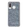 Slim Protection Case［ LAGUNAMOON - FlowerPattern - Dark blue ］