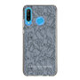 Slim Protection Case［ LAGUNAMOON - FlowerPattern - Dark blue ］