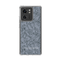 Slim Protection Case［ LAGUNAMOON - FlowerPattern - Dark blue ］