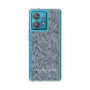 Slim Protection Case［ LAGUNAMOON - FlowerPattern - Dark blue ］