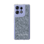 Slim Protection Case［ LAGUNAMOON - FlowerPattern - Dark blue ］