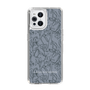 Slim Protection Case［ LAGUNAMOON - FlowerPattern - Dark blue ］