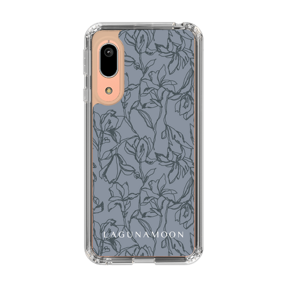 Slim Protection Case［ LAGUNAMOON - FlowerPattern - Dark blue ］
