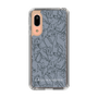 Slim Protection Case［ LAGUNAMOON - FlowerPattern - Dark blue ］