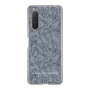 Slim Protection Case［ LAGUNAMOON - FlowerPattern - Dark blue ］