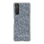 Slim Protection Case［ LAGUNAMOON - FlowerPattern - Dark blue ］