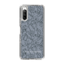 Slim Protection Case［ LAGUNAMOON - FlowerPattern - Dark blue ］