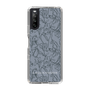 Slim Protection Case［ LAGUNAMOON - FlowerPattern - Dark blue ］