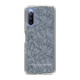 Slim Protection Case［ LAGUNAMOON - FlowerPattern - Dark blue ］
