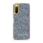 Slim Protection Case［ LAGUNAMOON - FlowerPattern - Dark blue ］