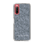 Slim Protection Case［ LAGUNAMOON - FlowerPattern - Dark blue ］